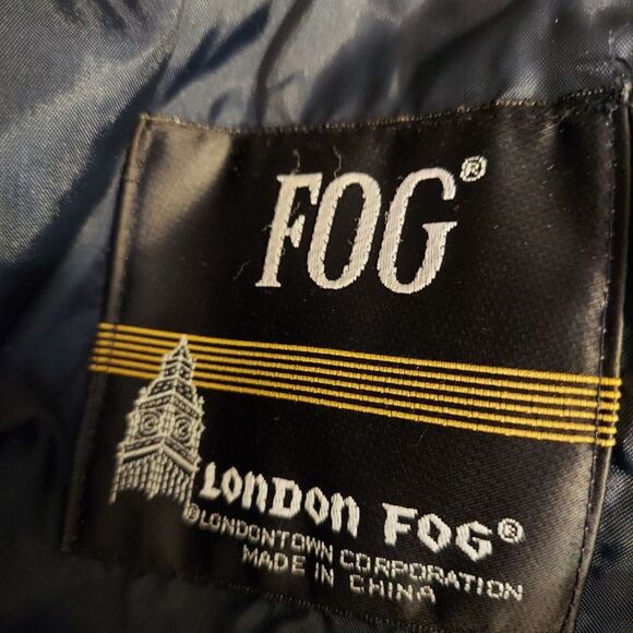 London Fog Mens Jacket Coat Medium Regular Bomber Zip Out Lining  Vintage - Picture 6 of 7